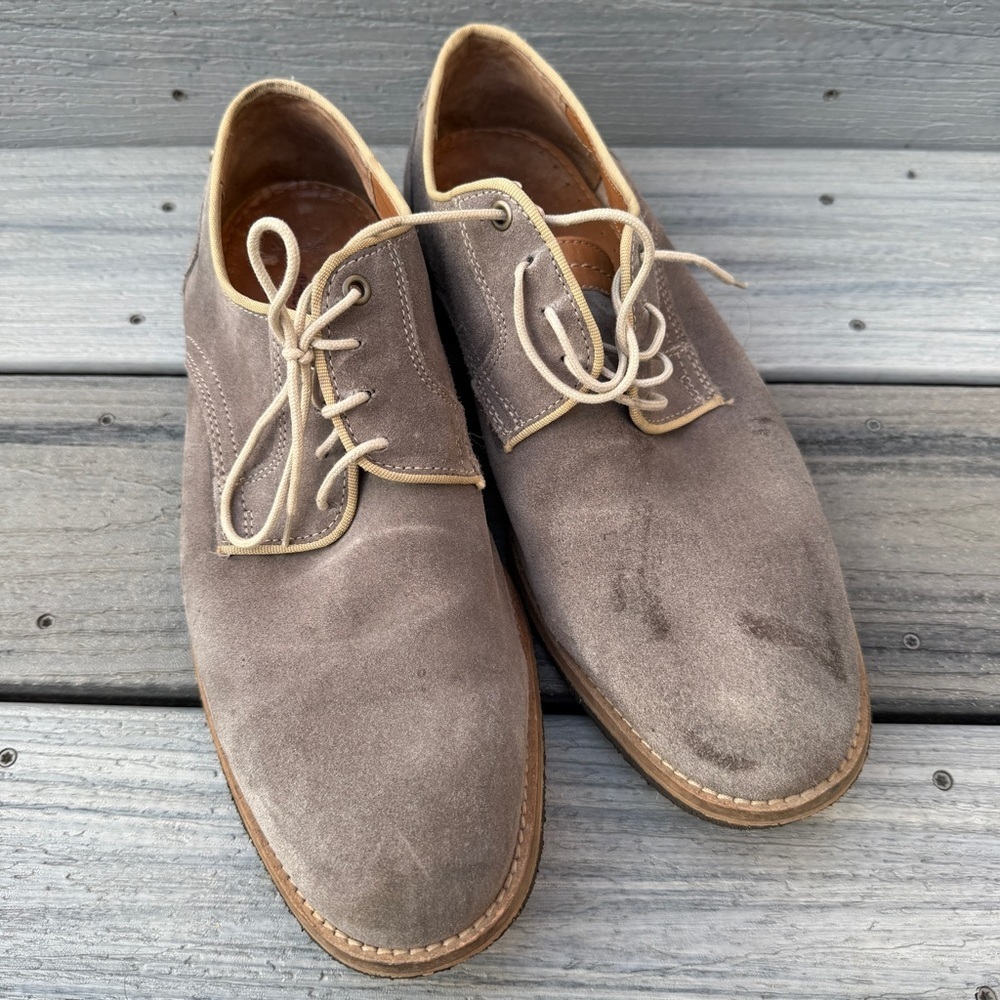 Johnston & Murphy Men's Suede Oxford Shoes 10.5 - Taupe